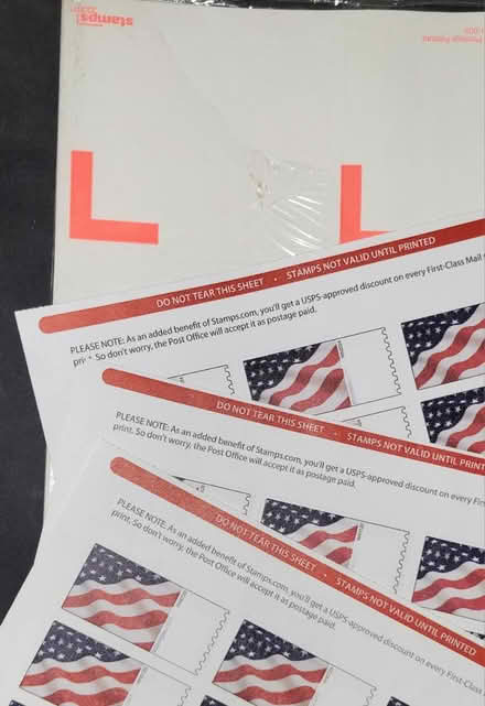 Photo of free Stamps. com blank labels & stamps (Northridge) #1