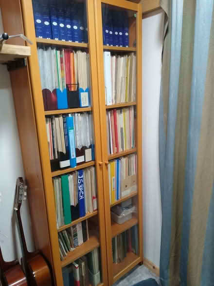 Photo of free Tall bookcase, glass doors. (Kings Sutton OX17) #1