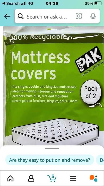 Photo of Moving bag for mattress (Addiscombe CR0) #1