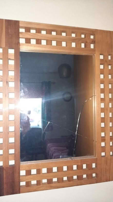 Photo of free Wooden framed mirror (Abbey Wood SE2) #2
