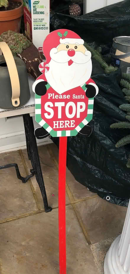 Photo of free Father christmas stop sign (Molesey KT8) #1