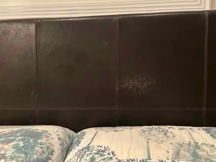 Photo of free King size faux leather bed frame (DE56 Far Laund) #2