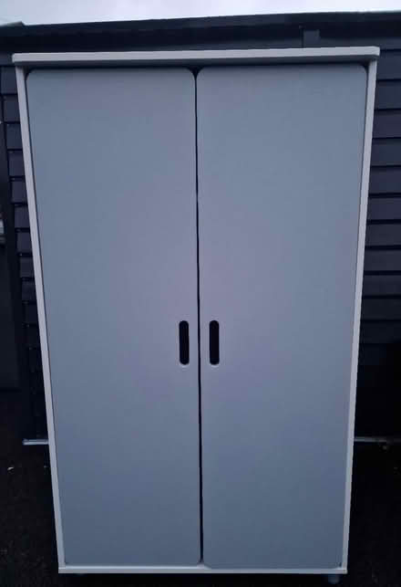 Photo of free Child's wardrobe.White & grey doors (Bowerham) #1