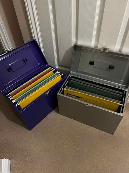 Photo of free Steel filing boxes foolscap size x 2 (Woodville DE11) #3