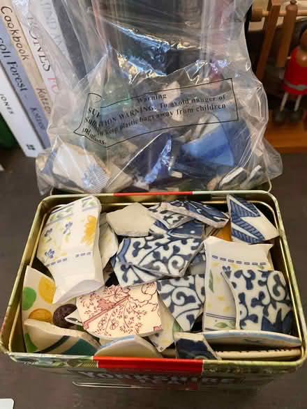 Photo of free Collection broken china, glass - mosaics? (Highbury New Park N5) #1