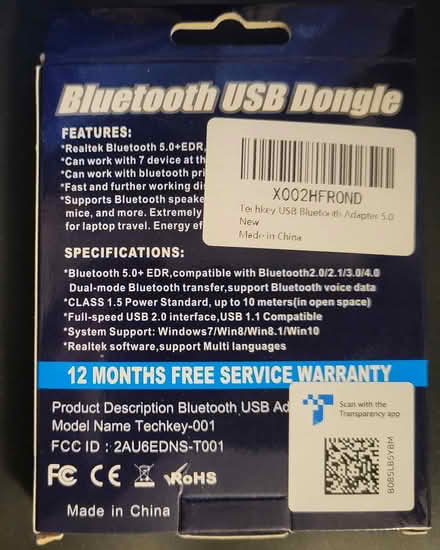 Photo of free Mini size Bluetooth 5.0+EDR USB (Northridge) #2