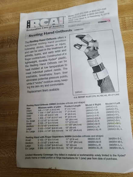 Photo of free Wrist/arm brace (South of 10th in Gilroy) #3