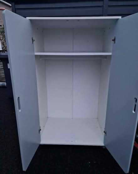 Photo of free Child's wardrobe.White & grey doors (Bowerham) #2