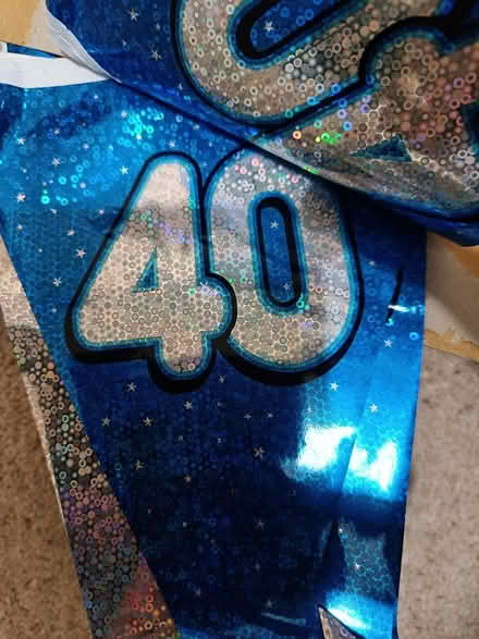 Photo of free 40th foil bunting (Central HORSHAM) #1