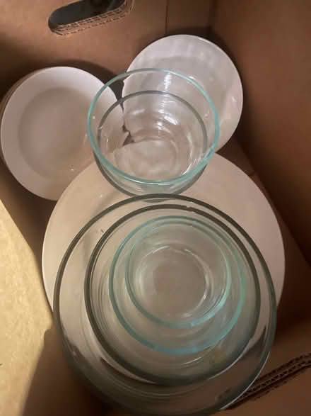 Photo of free White plates/bowls & Pyrex (N.Farmington) #1