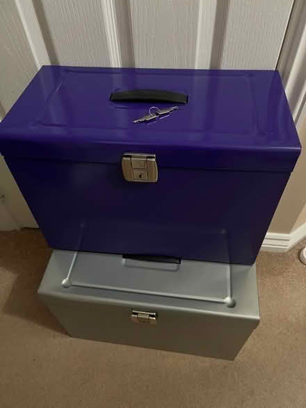 Photo of free Steel filing boxes foolscap size x 2 (Woodville DE11) #1