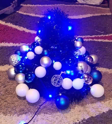 Photo of free 6 foot Black pre-decorated Christmas tree inc lights (Whittlebury NN12) #3