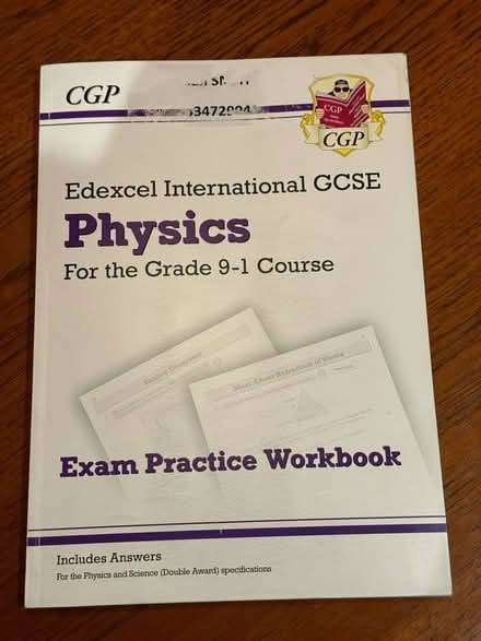 Photo of free CGP gcse physics workbook (HA0) #1