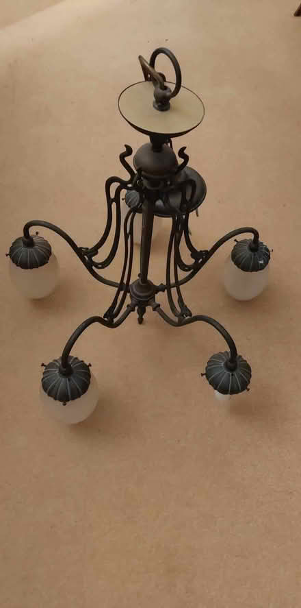 Photo of free Ceiling light fitting, 5 lamps - wrought iron style (Sutton Coldfield B73) #2
