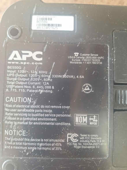 Photo of free APC UPS. Es 550 (Longview, Antioch 94509) #2