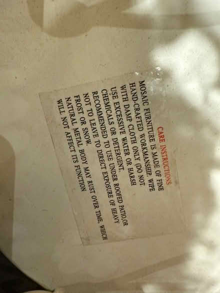 Photo of free Mosaic Mini Table / Plant Holder (Esher KT10) #2