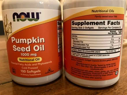 Photo of free Pumpkin Seed Oil Supplements (Fairfax City) #1