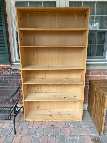 Photo of free desk & unfinished wood bookcase (near Newark Country club) #1