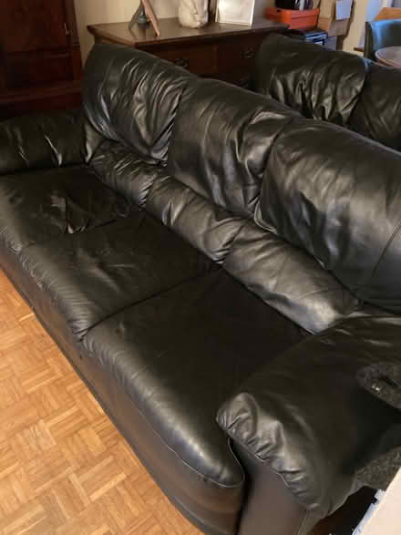 Photo of free Leather sofas two and three seater (Stoke Poges SL2) #1