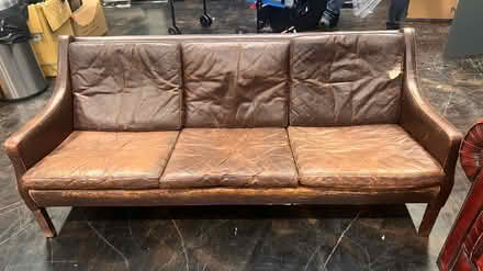 Photo of free Two leather sofas (W2 4qj) #1