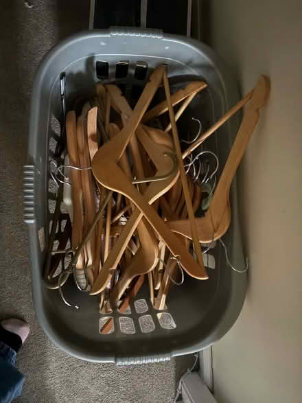Photo of free Wooden coat hangers (Tunbridge Wells) #1