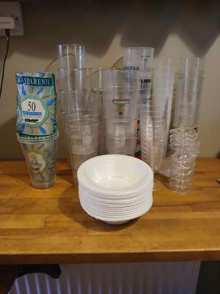 Photo of free Plastic partyware (Woodlands TW7) #1