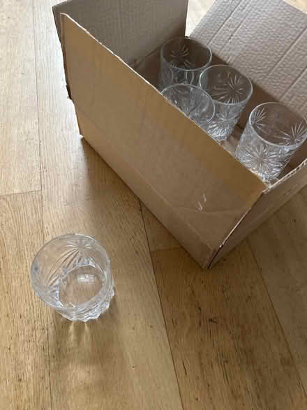 Photo of free 6 cut glass tumblers (Near Kew Gardens, Richmond) #1