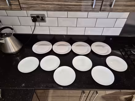 Photo of free 2 sets of white plates (Sharrow area S11) #1