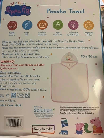 Photo of free Peppa pig Poncho towel (Waddon) #3