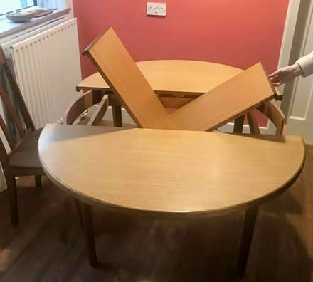 Photo of free Round/oval dining table + 4 chairs (Congleton town CW12) #3