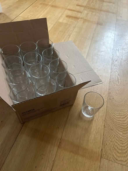 Photo of free 25 small water tumblers (Near Kew Gardens, Richmond) #1