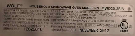 Photo of free Wolf Microwave Oven (West Kingston) #4
