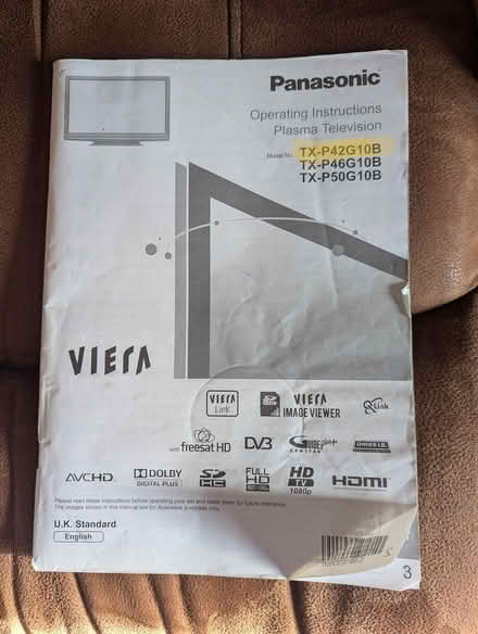 Photo of free Panasonic TV (Myton CV34) #2