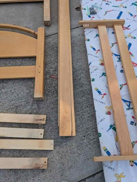 Photo of free Maple twin bedframe (South Carlsbad) #2
