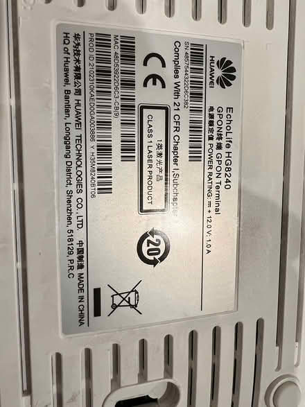 Photo of free BT OpenReach Huawei EchoLife Router (SE1) #2