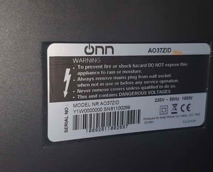 Photo of free Old Onn AO37ZID 37 inch LCD TV - HD capable, 2 HDMI inputs (Leith EH6) #3