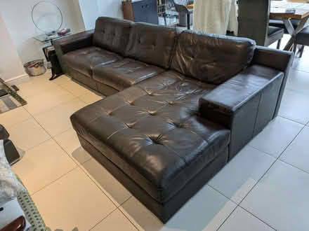 Photo of free Leather Sofa (Winchmore Hill N21) #1