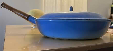 Photo of free Enameled skillet with lid (North Boulder) #1