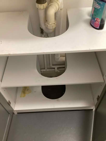 Photo of free Grey and White bathroom Cabinet (Hythe,) #3