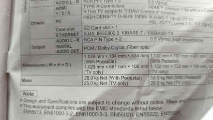 Photo of free Panasonic TV (Myton CV34) #3