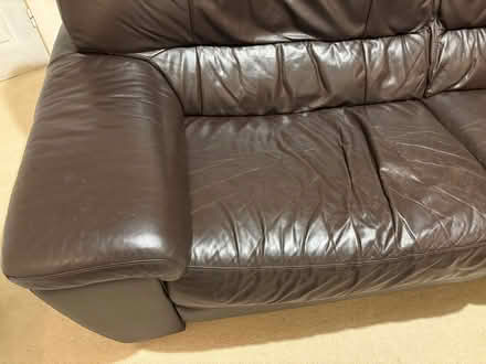 Photo of free Large leather sofa (Digswell AL6) #3