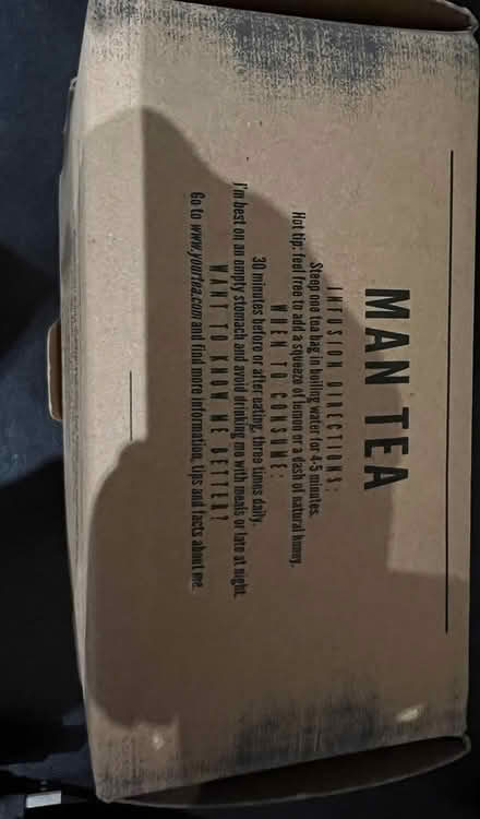 Photo of free “Man Tea” exercise herbal teabags (Union Street, Southwark SE1) #3