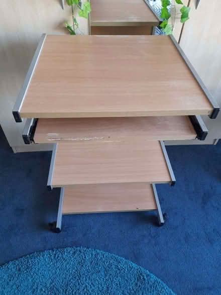 Photo of free TV stand, black glass and a computer stand (Morecambe LA4) #2