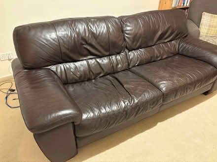 Photo of free Large leather sofa (Digswell AL6) #1