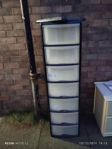 Photo of free Tall plastic drawer unit (Hemsworth S14) #1