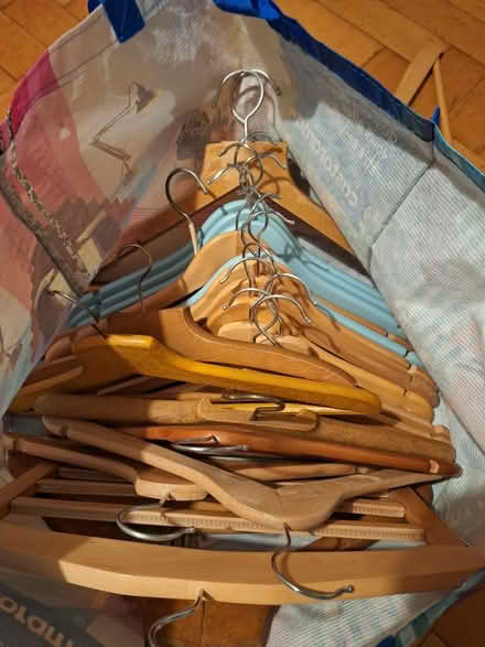 Photo of free wooden coat hangers (Florence Park OX4) #1