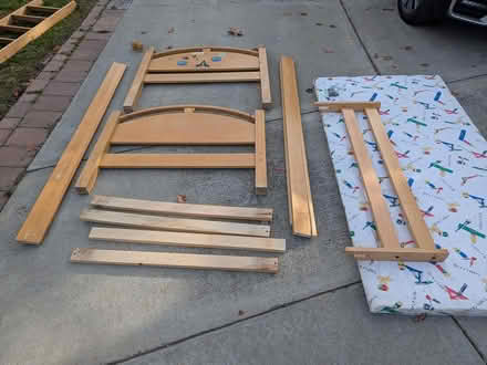 Photo of free Maple twin bedframe (South Carlsbad) #1