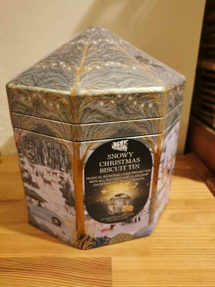 Photo of free Musical light up Christmas biscuit tin (Bathwick) (North Road) #1