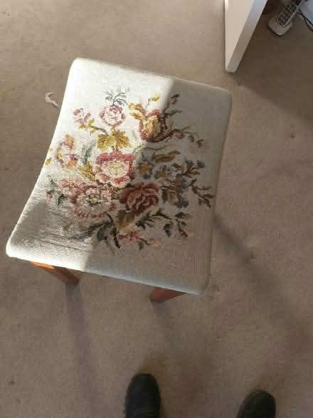 Photo of free Tapestry covered stool for dressing table (Primley Park LS17) #1