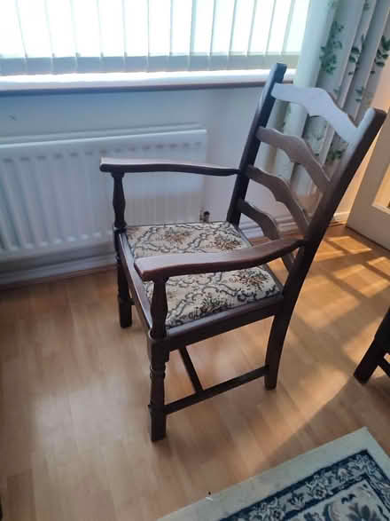 Photo of free 2 wood dining/fireplace (arm)chairs (Hemel Hempstead HP1) #2